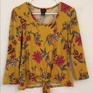 yellow floral shirt
